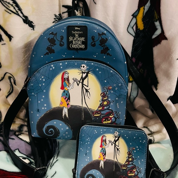 Disney Handbags - Disney Blue Nightmare Before Christmas Backpack